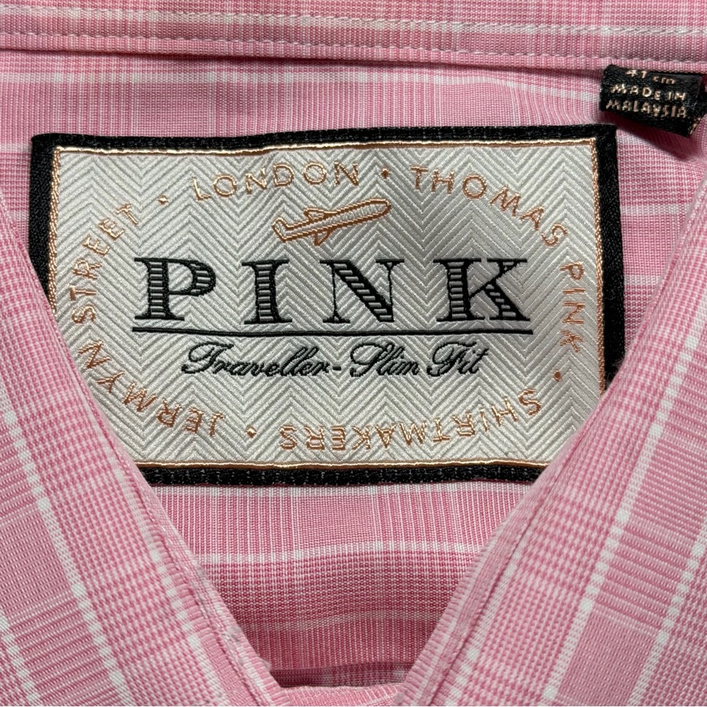 Thomas Pink Baldwin Check Traveller Dress Shirt Men’s 16 41 - Picture 3 of 8